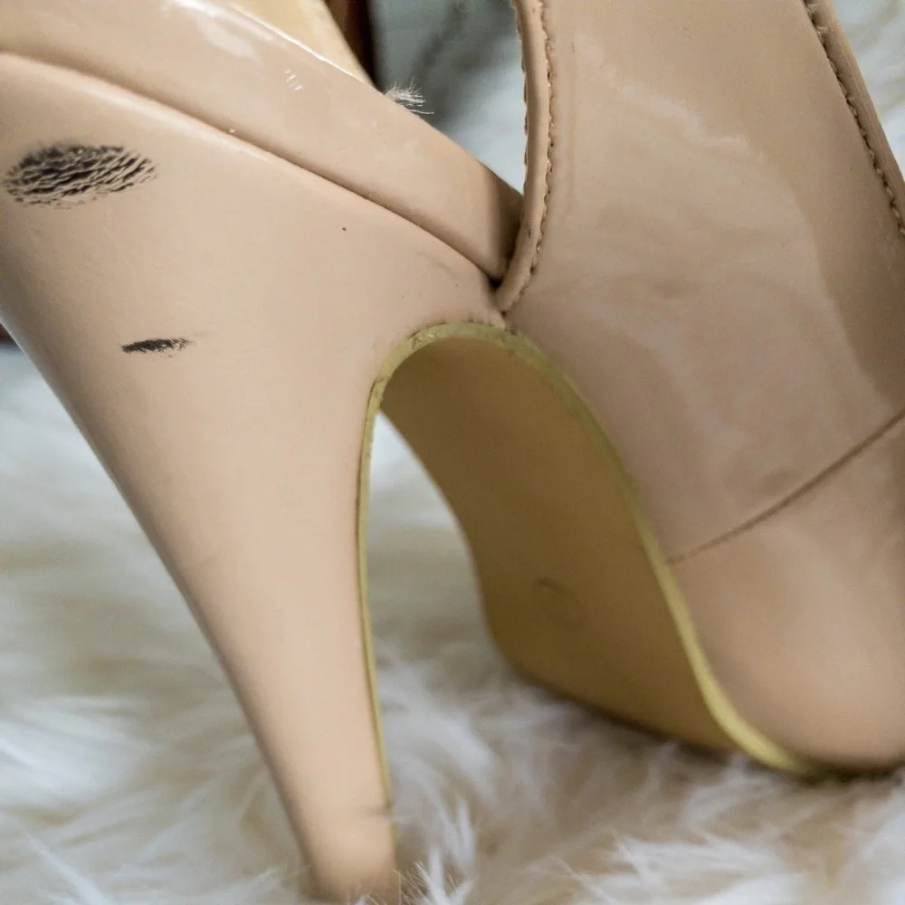 Rue21 Tan‎ Sling Back Peep Toe Heels - Picture 3 of 6
